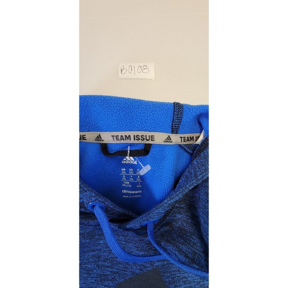 Adidas‎ Team Issue ClimaWarm Sleeveless Hoodie Mens 2XL Blue Training - Picture 4 of 5